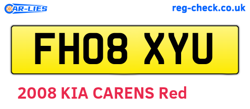 FH08XYU are the vehicle registration plates.