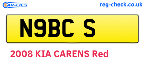 N9BCS are the vehicle registration plates.