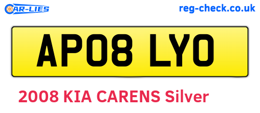 AP08LYO are the vehicle registration plates.