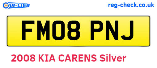 FM08PNJ are the vehicle registration plates.