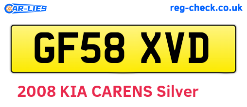 GF58XVD are the vehicle registration plates.