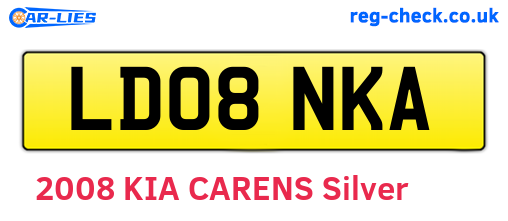 LD08NKA are the vehicle registration plates.