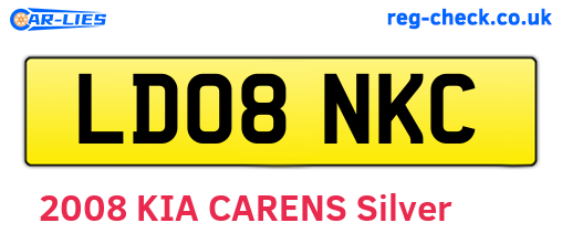 LD08NKC are the vehicle registration plates.