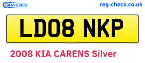 LD08NKP are the vehicle registration plates.