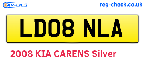 LD08NLA are the vehicle registration plates.