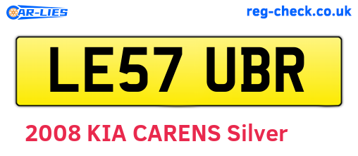 LE57UBR are the vehicle registration plates.