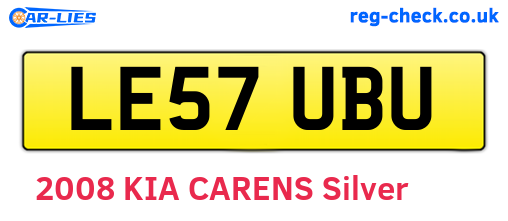 LE57UBU are the vehicle registration plates.