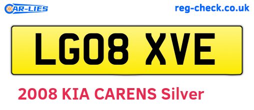 LG08XVE are the vehicle registration plates.