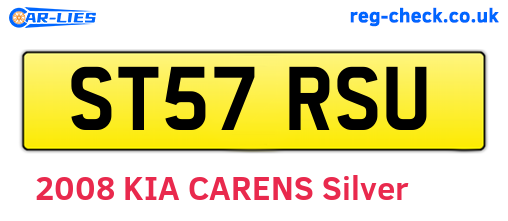 ST57RSU are the vehicle registration plates.
