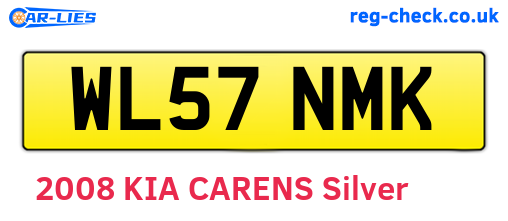 WL57NMK are the vehicle registration plates.