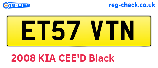 ET57VTN are the vehicle registration plates.