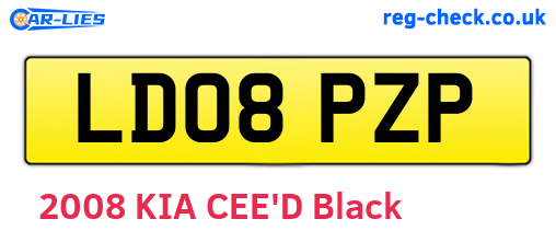 LD08PZP are the vehicle registration plates.