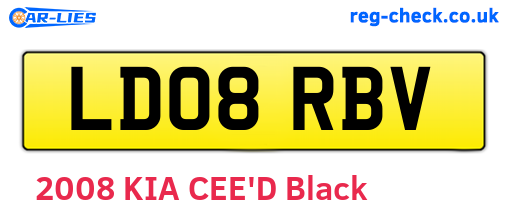 LD08RBV are the vehicle registration plates.