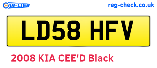 LD58HFV are the vehicle registration plates.