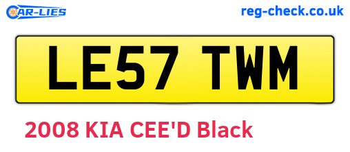 LE57TWM are the vehicle registration plates.