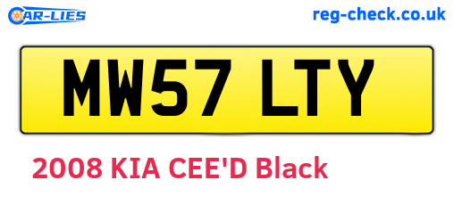 MW57LTY are the vehicle registration plates.