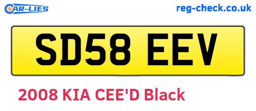 SD58EEV are the vehicle registration plates.