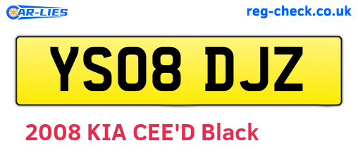 YS08DJZ are the vehicle registration plates.
