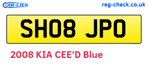 SH08JPO are the vehicle registration plates.