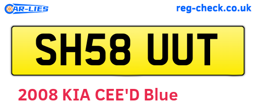 SH58UUT are the vehicle registration plates.