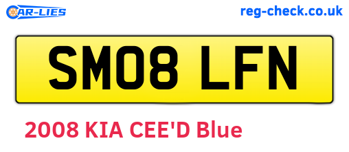 SM08LFN are the vehicle registration plates.