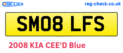 SM08LFS are the vehicle registration plates.