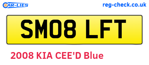 SM08LFT are the vehicle registration plates.