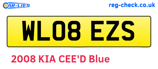 WL08EZS are the vehicle registration plates.