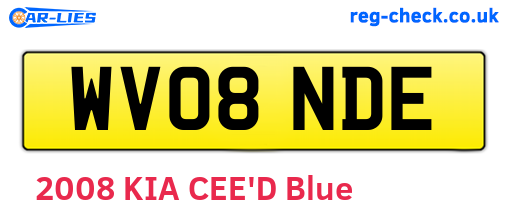WV08NDE are the vehicle registration plates.