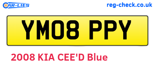 YM08PPY are the vehicle registration plates.