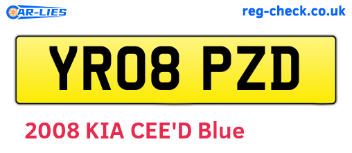 YR08PZD are the vehicle registration plates.
