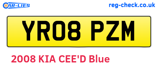 YR08PZM are the vehicle registration plates.
