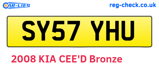 SY57YHU are the vehicle registration plates.