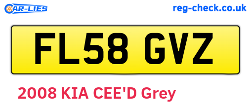 FL58GVZ are the vehicle registration plates.