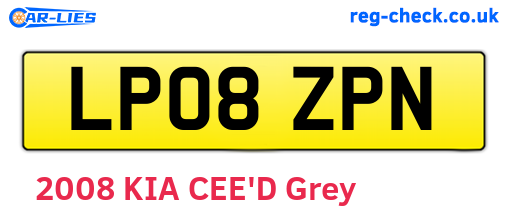 LP08ZPN are the vehicle registration plates.