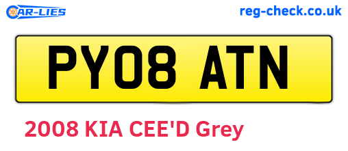 PY08ATN are the vehicle registration plates.