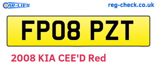 FP08PZT are the vehicle registration plates.