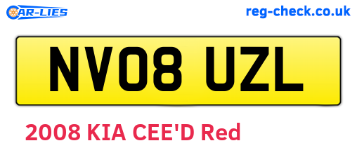 NV08UZL are the vehicle registration plates.