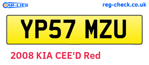 YP57MZU are the vehicle registration plates.