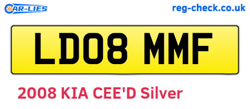 LD08MMF are the vehicle registration plates.