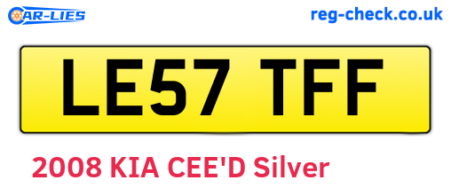 LE57TFF are the vehicle registration plates.