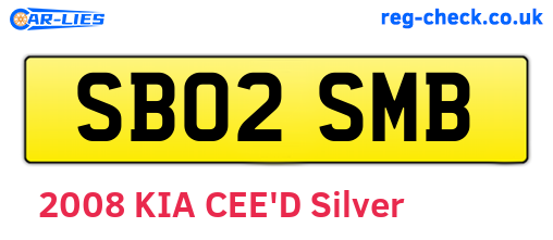 SB02SMB are the vehicle registration plates.