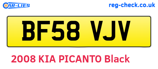 BF58VJV are the vehicle registration plates.