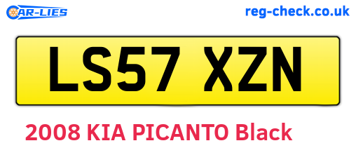 LS57XZN are the vehicle registration plates.