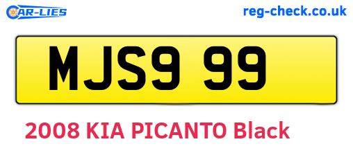 MJS999 are the vehicle registration plates.