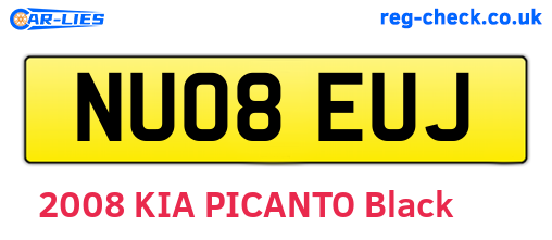 NU08EUJ are the vehicle registration plates.