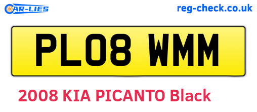 PL08WMM are the vehicle registration plates.