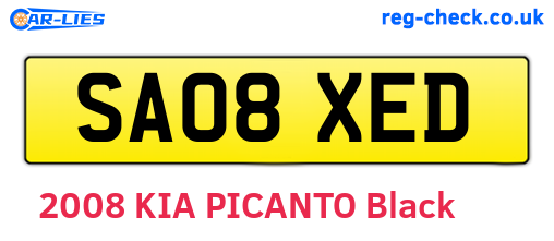 SA08XED are the vehicle registration plates.