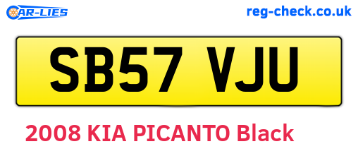 SB57VJU are the vehicle registration plates.