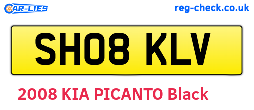 SH08KLV are the vehicle registration plates.
